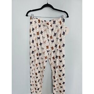 Doggie Drawings French Bulldog Pajama Pants Size Small